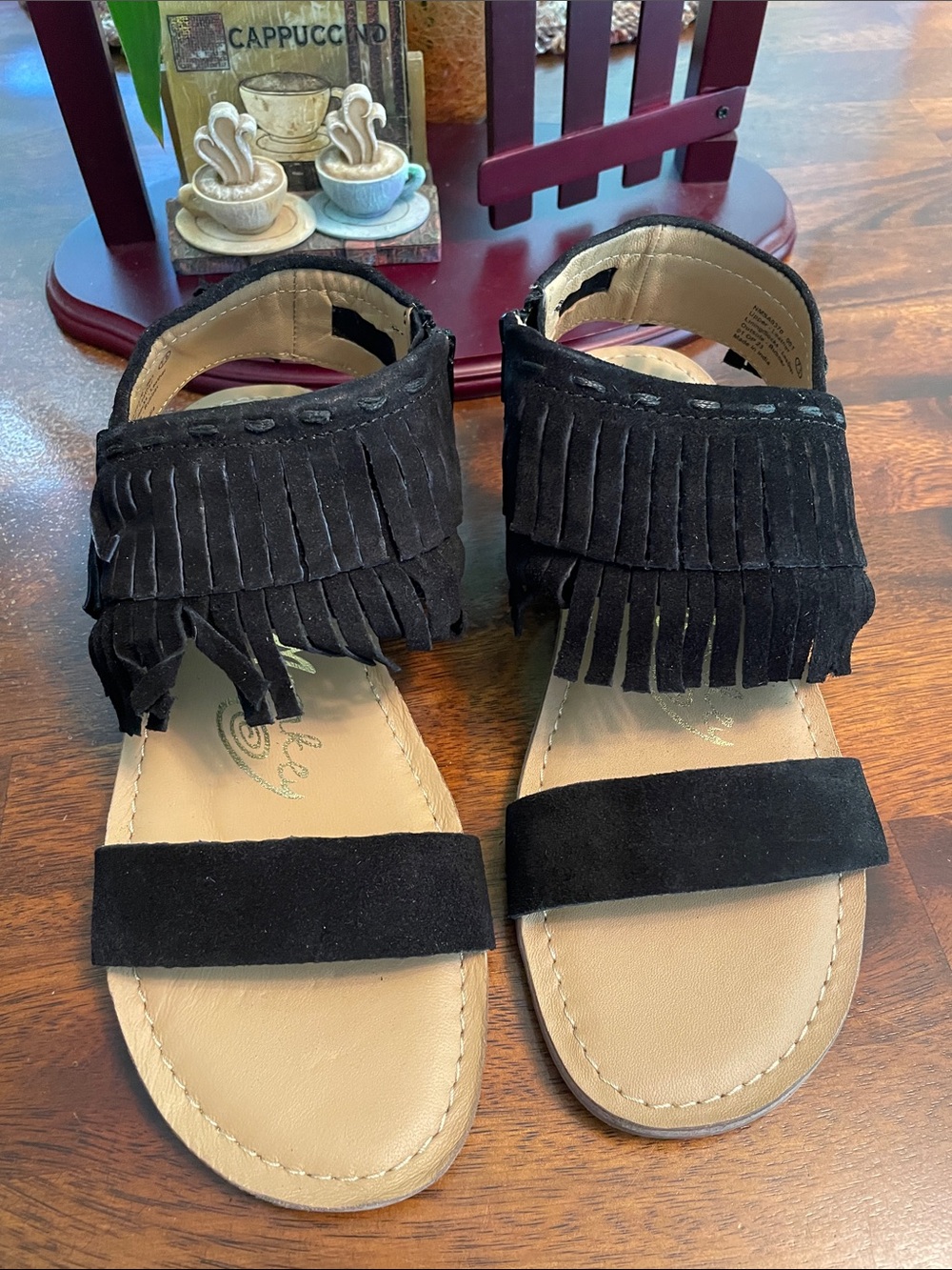 NAUGHTY MONKEY Fringe Star Sandal Women’s 7.5 EUR 38 Black